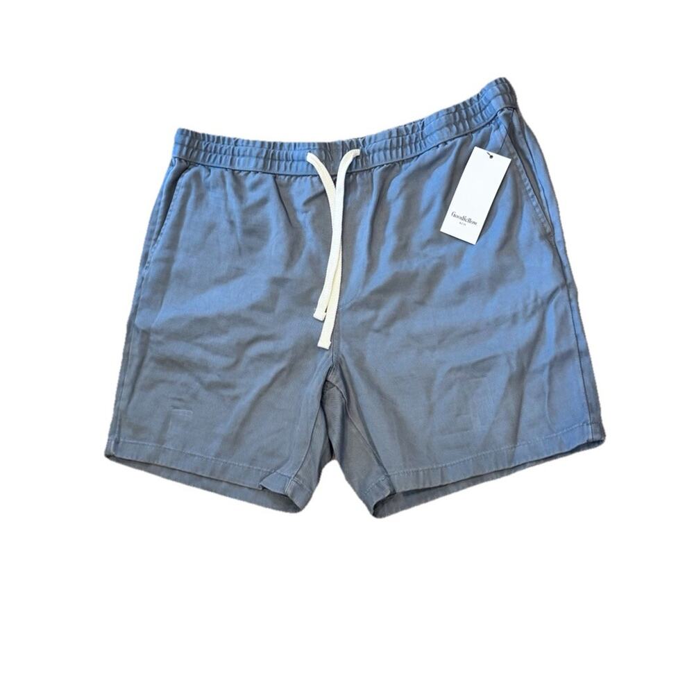 Goodfellow The Vintage Pull- On Shorts Blue 7 Inch Inseam Men's Size Large NEW